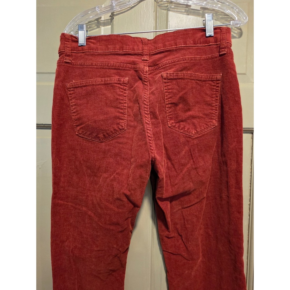 St. John's Bay Rust Orange Corduroy Pants Straight Leg 10 Petite 10P Fall Boho - Picture 7 of 10